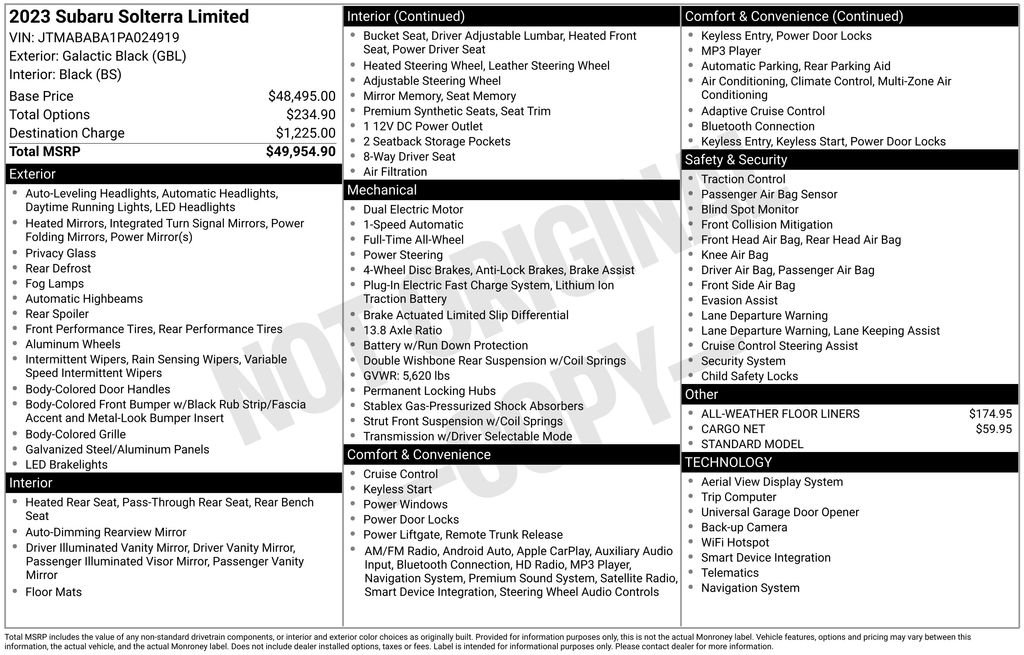 Used 2023 Subaru Solterra AWD image 17