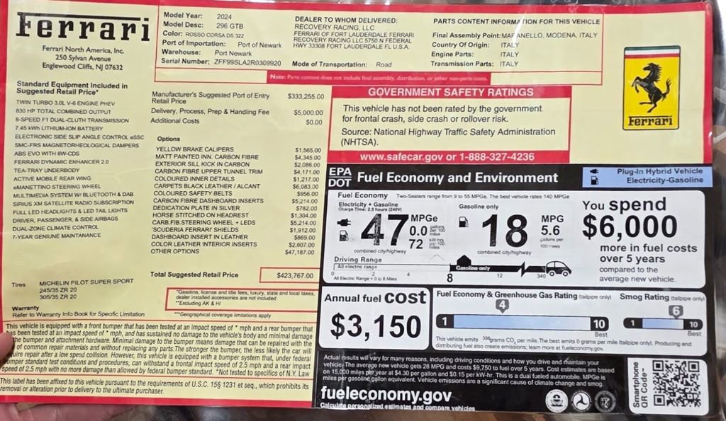 Used 2024 Ferrari 296 GTB image 43