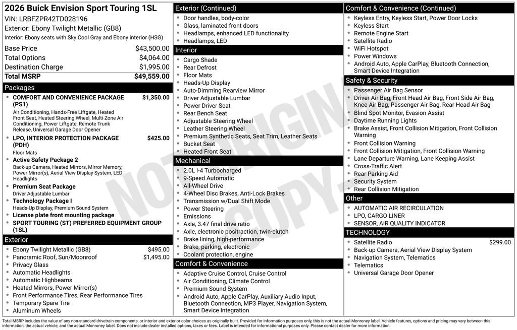 New 2026 Buick Envision Sport Touring AWD/4WD image 26