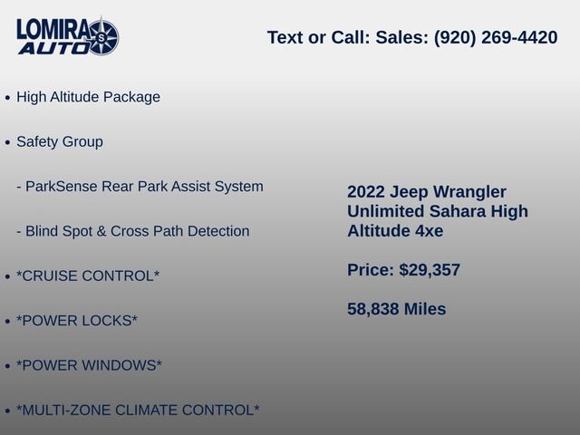 Used 2022 Jeep Wrangler Unlimited Sahara AWD/4WD image 9