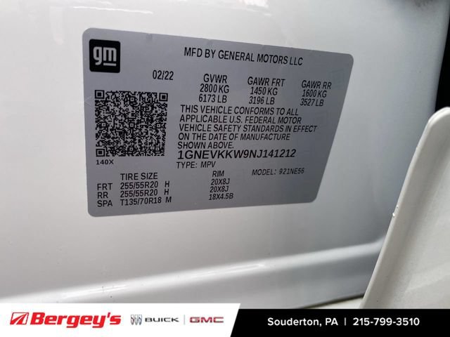 Certified 2022 Chevrolet Traverse Premier w/ LPO, Floor Liner Package AWD/4WD image 38