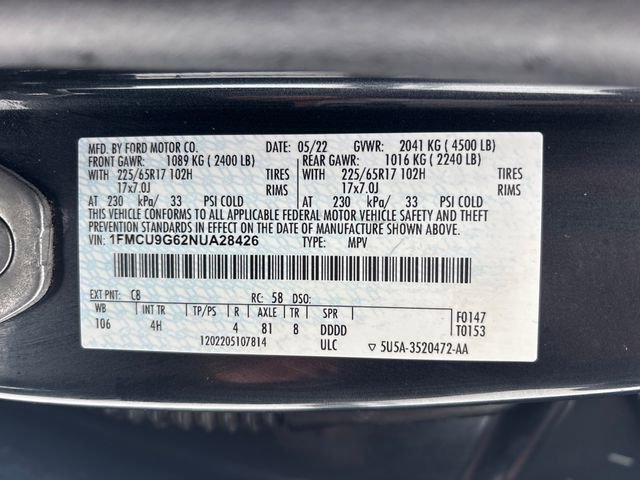 Used 2022 Ford Escape SE w/ Convenience Package image 49