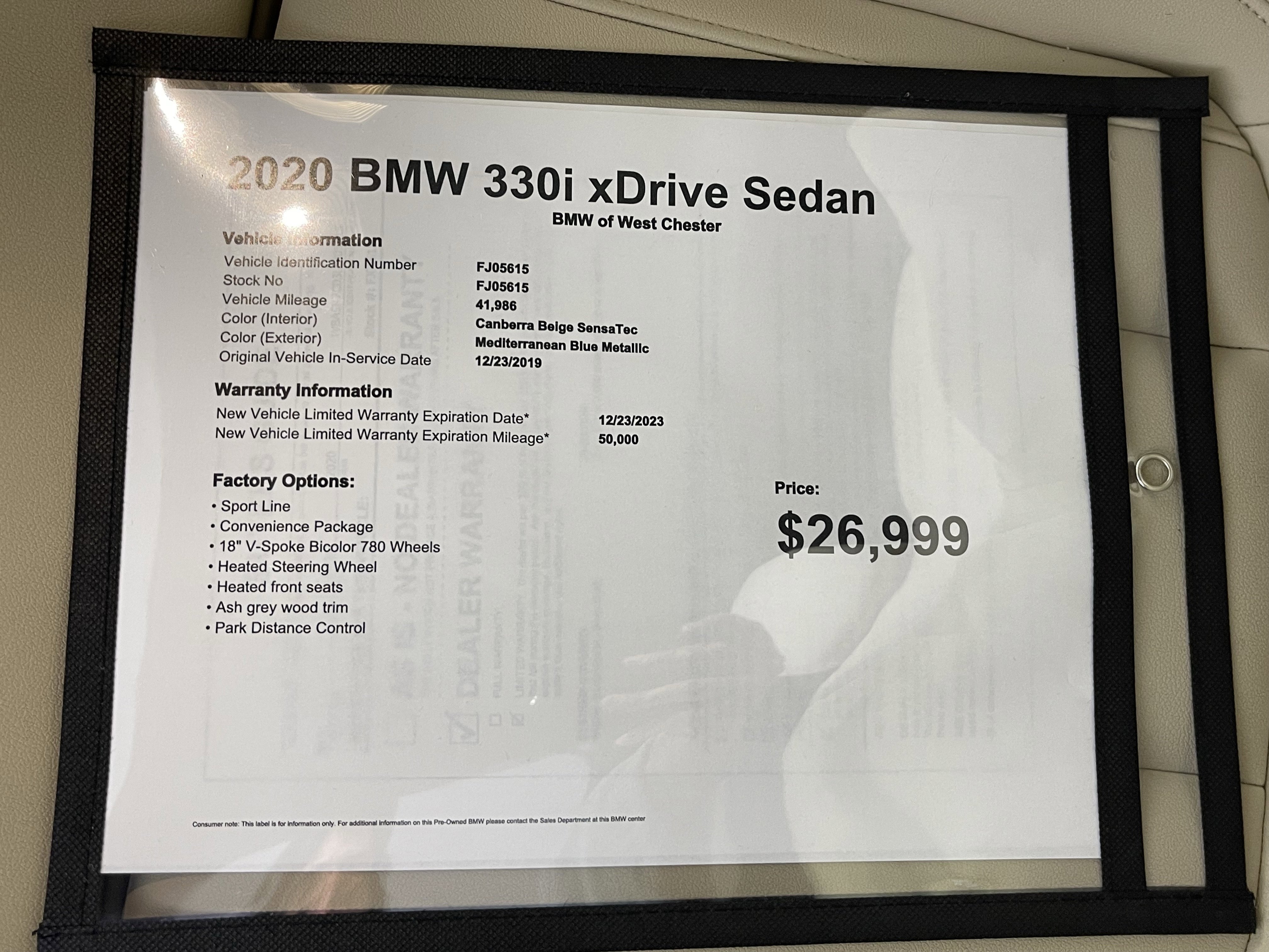 Used 2020 BMW 330i xDrive Sedan w/ Convenience Package AWD/4WD image 18