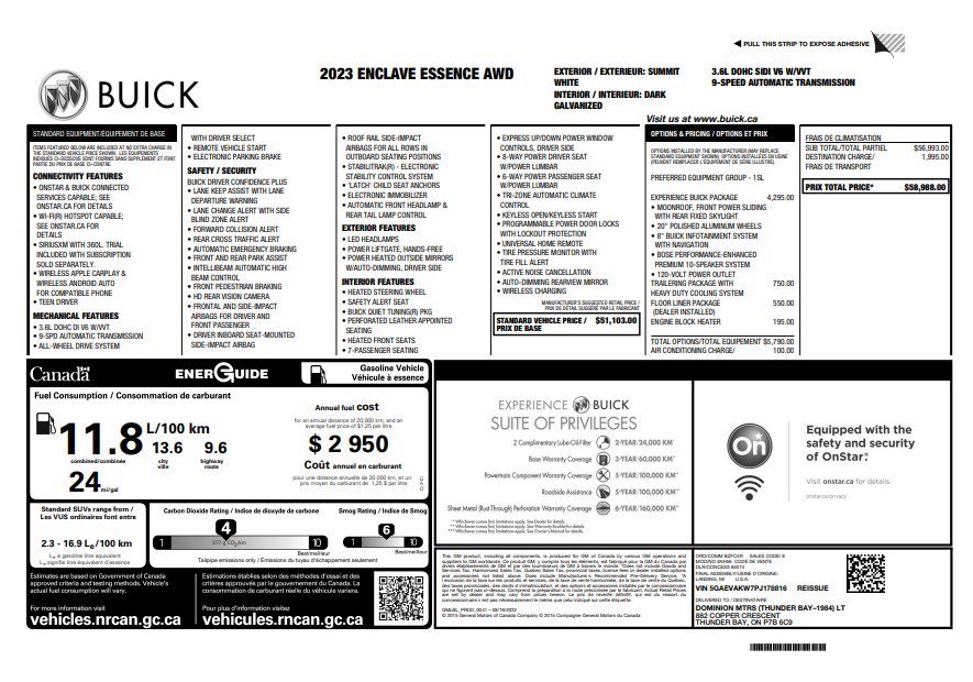 Used 2023 Buick Enclave Essence w/ Experience Buick Package image 35