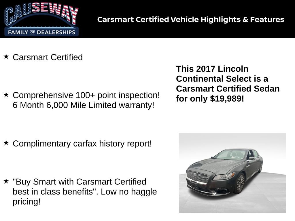 Used 2017 Lincoln Continental Select image 2