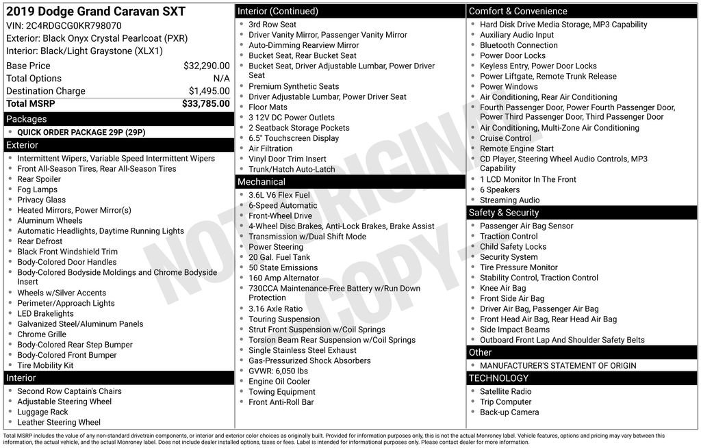 Used 2019 Dodge Grand Caravan SXT FWD image 6