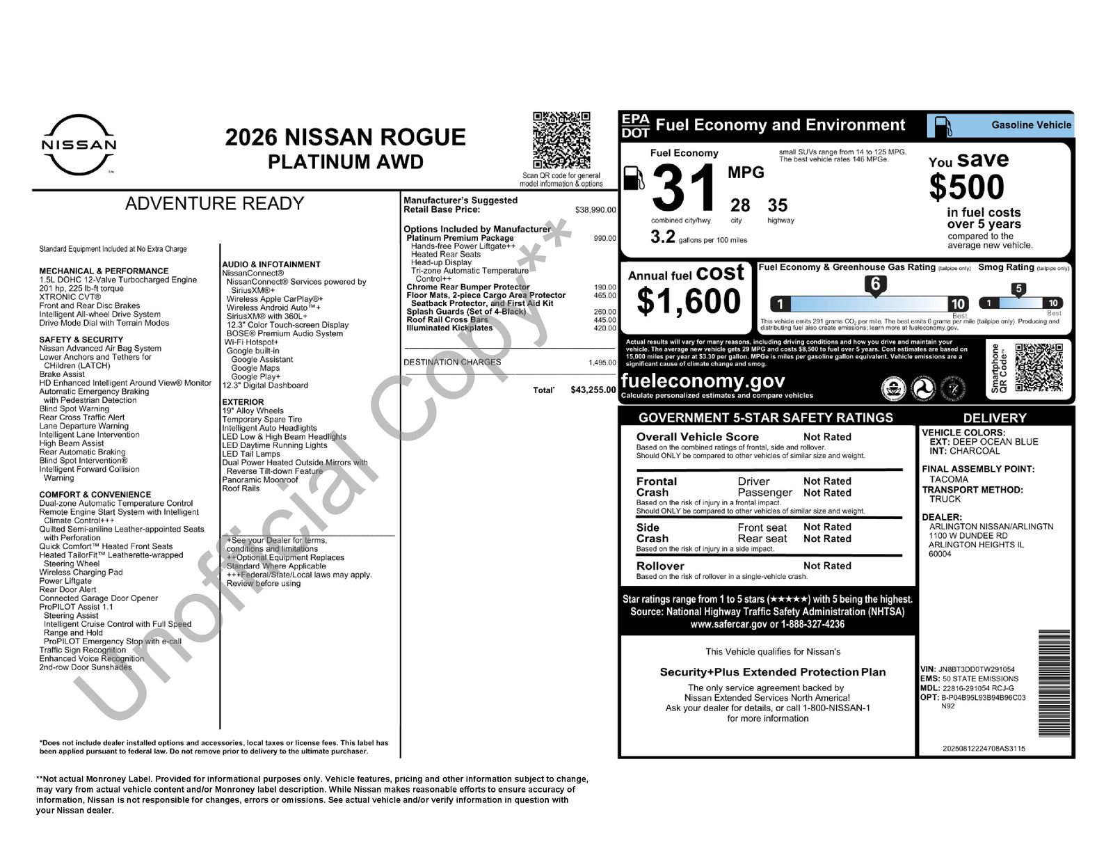 New 2026 Nissan Rogue Platinum w/ Platinum Premium Package image 39