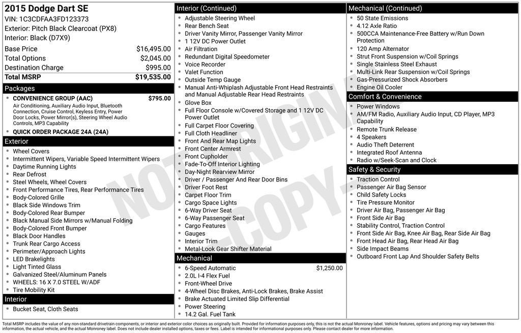 Used 2015 Dodge Dart SE w/ Convenience Group FWD image 32