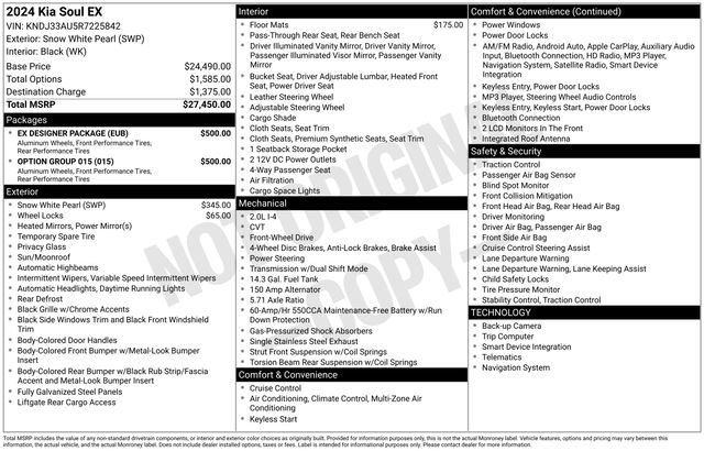 Used 2024 Kia Soul EX w/ Option Group 015 image 7