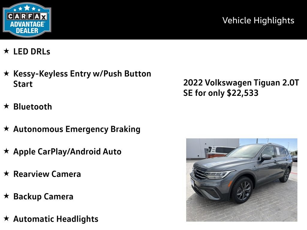 Used 2022 Volkswagen Tiguan SE AWD/4WD image 4