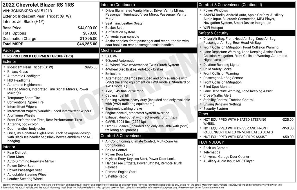 Used 2022 Chevrolet Blazer RS image 6