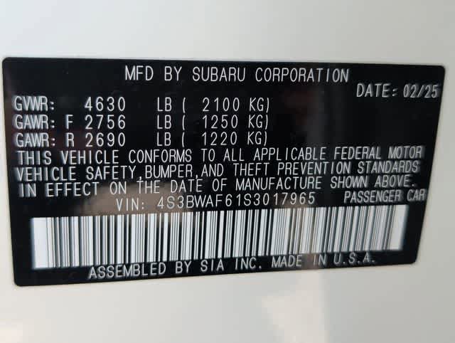 Certified 2025 Subaru Legacy Premium AWD/4WD image 35