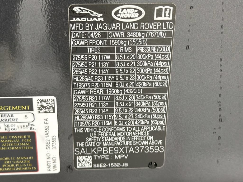 New 2026 Land Rover Range Rover Long Wheelbase SE AWD/4WD image 34