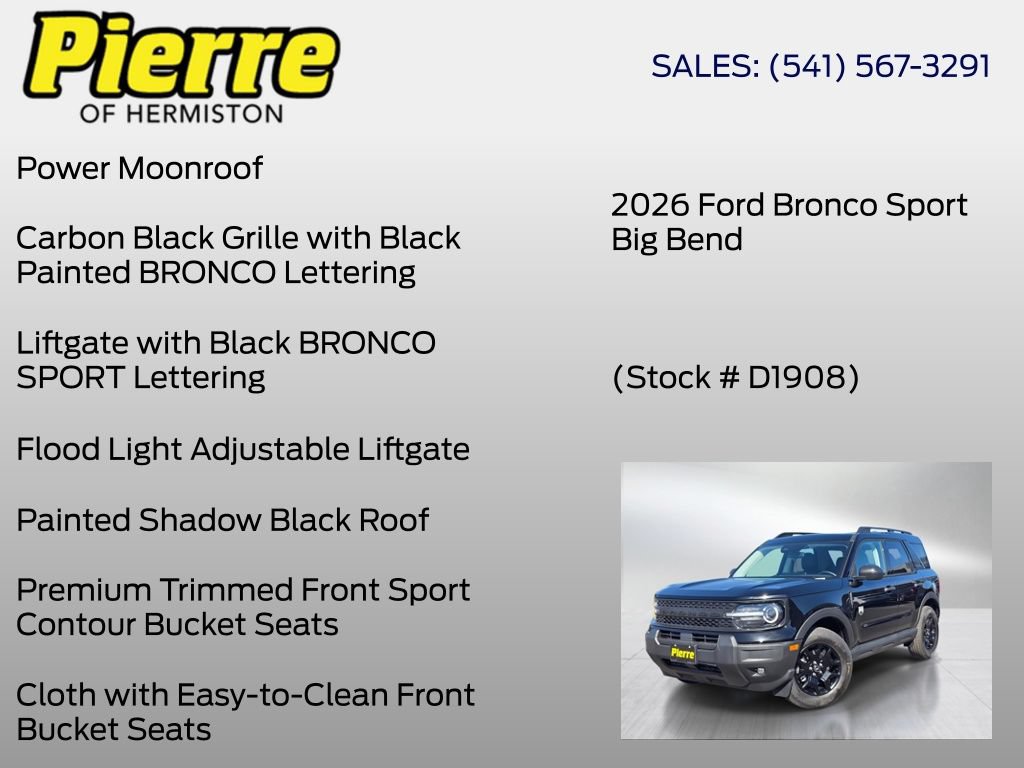 New 2026 Ford Bronco Sport Big Bend w/ Convenience Package AWD/4WD image 24