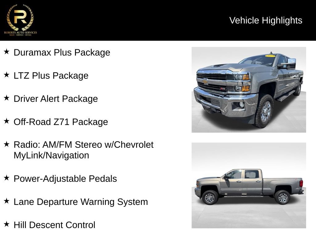 Used 2017 Chevrolet Silverado 2500 LTZ w/ Duramax Plus Package AWD/4WD image 9