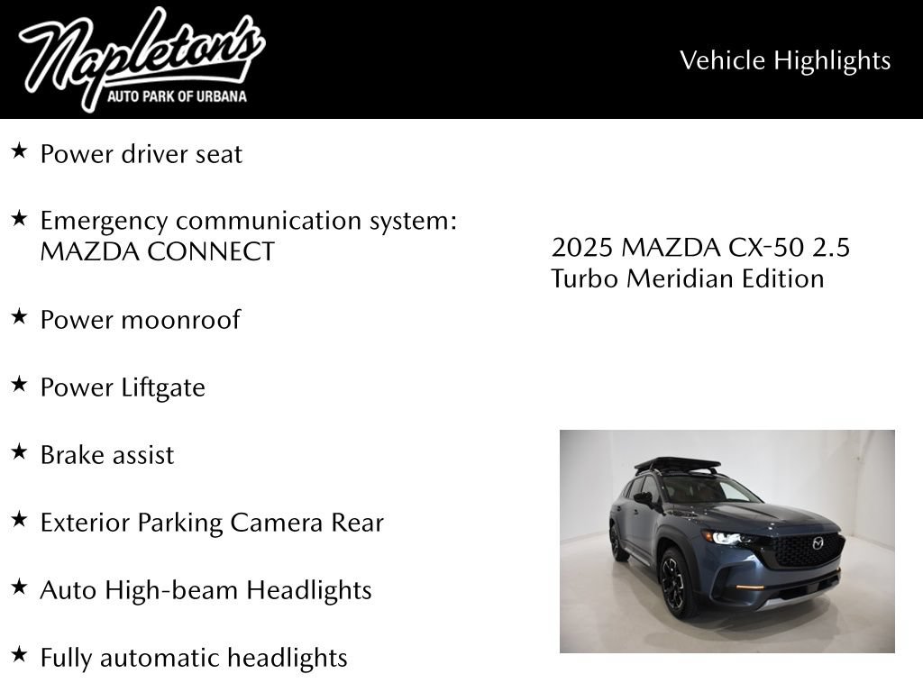 New 2025 MAZDA CX-50 Meridian Edition w/ Apex Package AWD/4WD image 16
