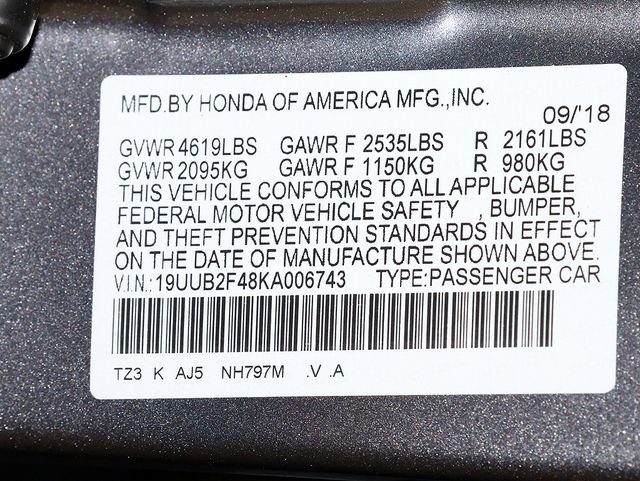 Certified 2019 Acura TLX V6 w/ Technology Package FWD image 37