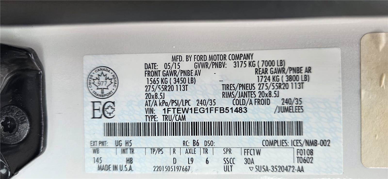 Used 2015 Ford F150 Lariat w/ Equipment Group 501A Mid AWD/4WD image 20