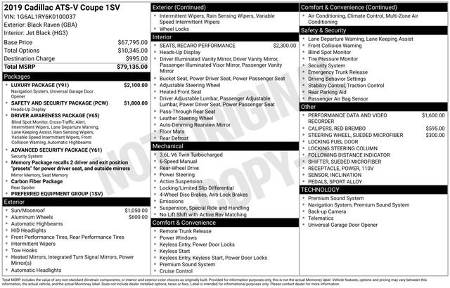 Used 2019 Cadillac ATS V w/ Luxury Package image 35