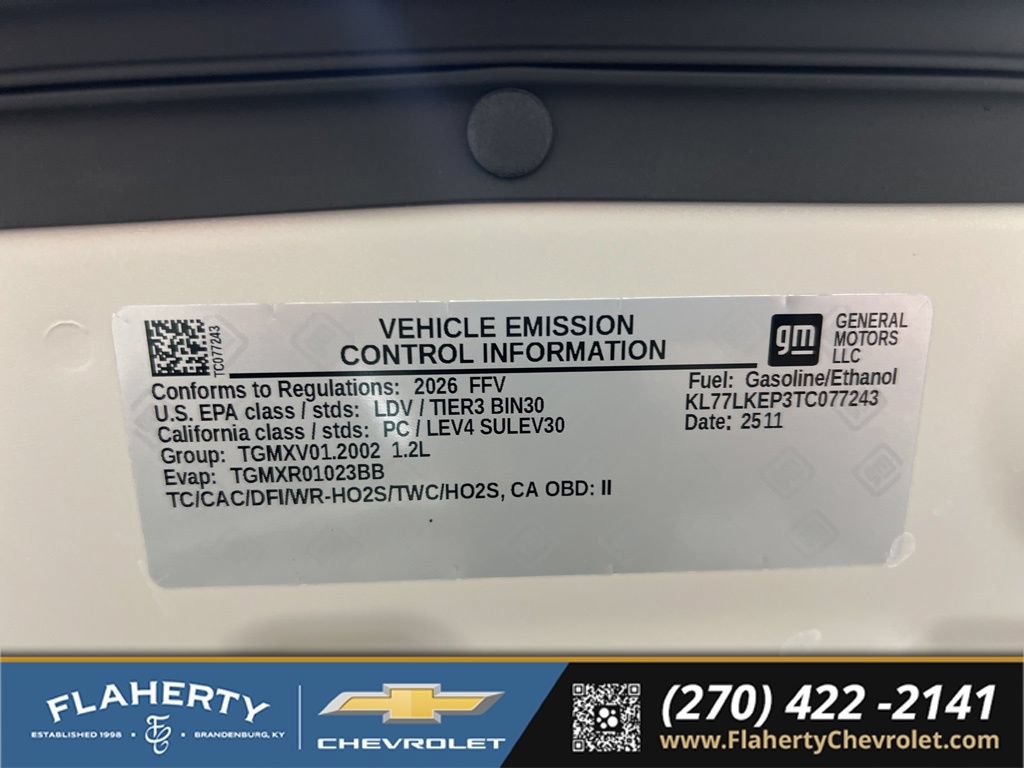 New 2026 Chevrolet Trax ACTIV w/ Driver Confidence Package FWD image 17