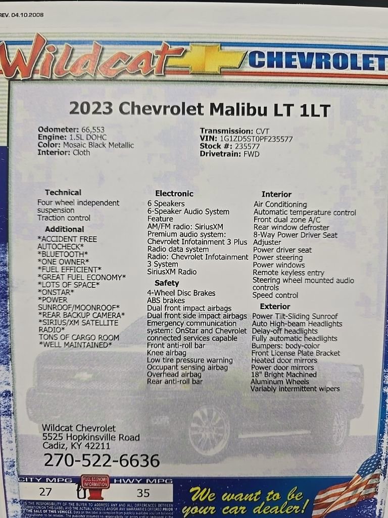 Used 2023 Chevrolet Malibu LT image 29