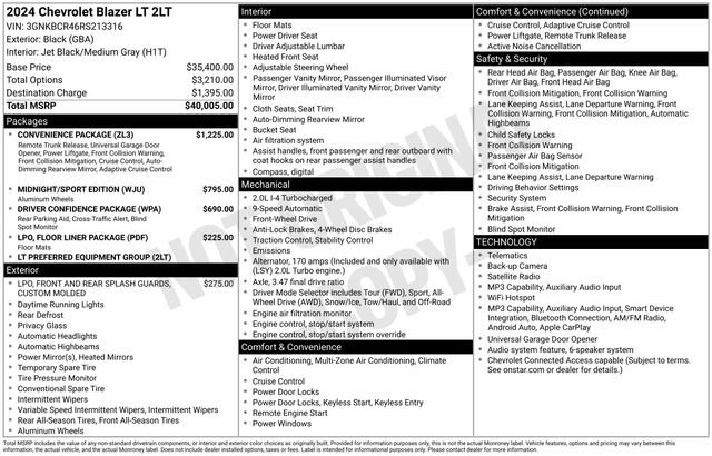 Certified 2024 Chevrolet Blazer LT w/ Convenience Package image 28