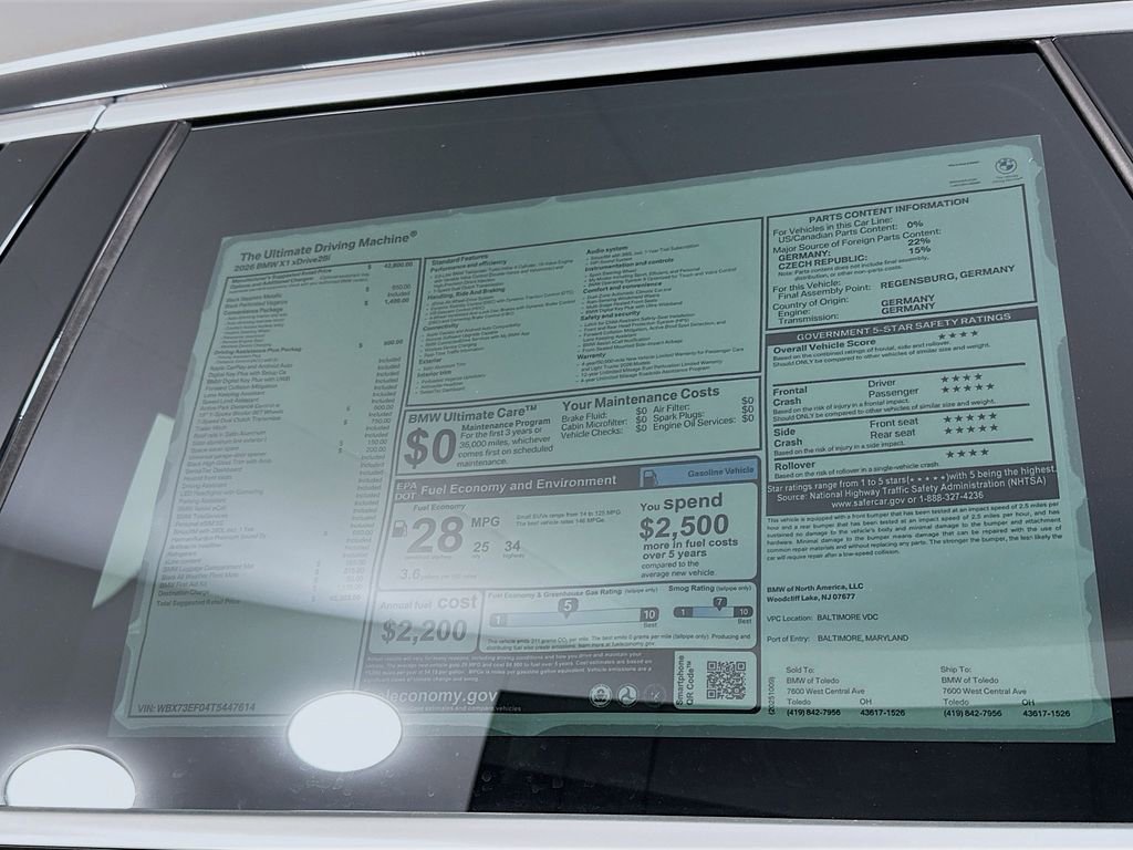 New 2026 BMW X1 xDrive28i w/ Convenience Package image 12