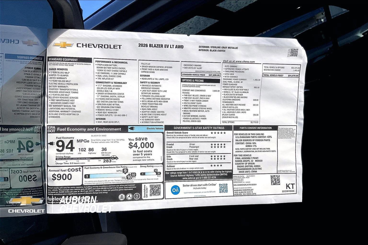 New 2026 Chevrolet Blazer EV LT AWD/4WD image 14