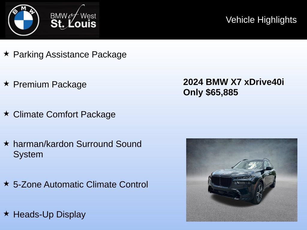 Used 2024 BMW X7 xDrive40i w/ M Sport Package AWD/4WD image 16