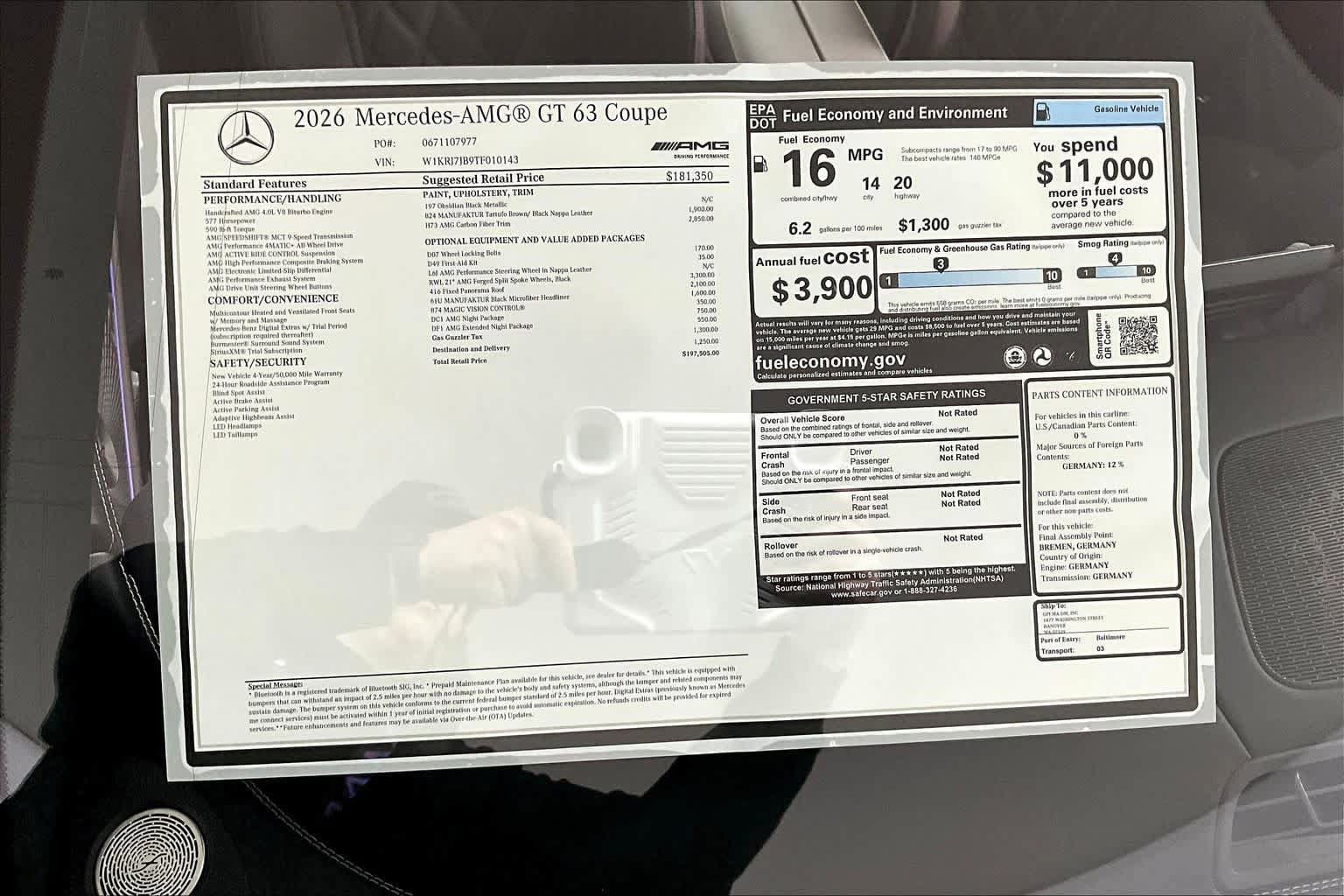 New 2026 Mercedes-Benz AMG GT 63 image 17