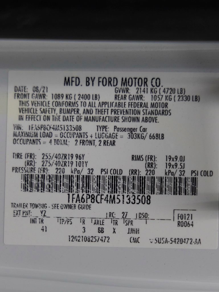 Used 2021 Ford Mustang GT Premium w/ GT Performance Package RWD image 39