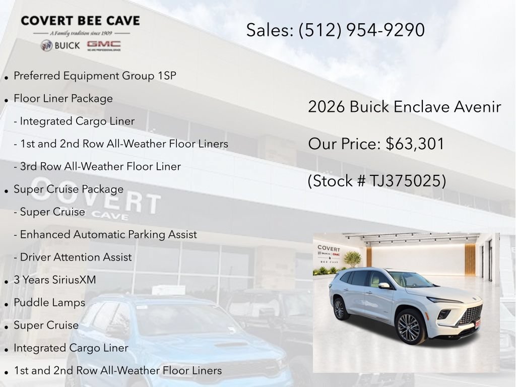 New 2026 Buick Enclave Avenir w/ Super Cruise Package FWD image 7