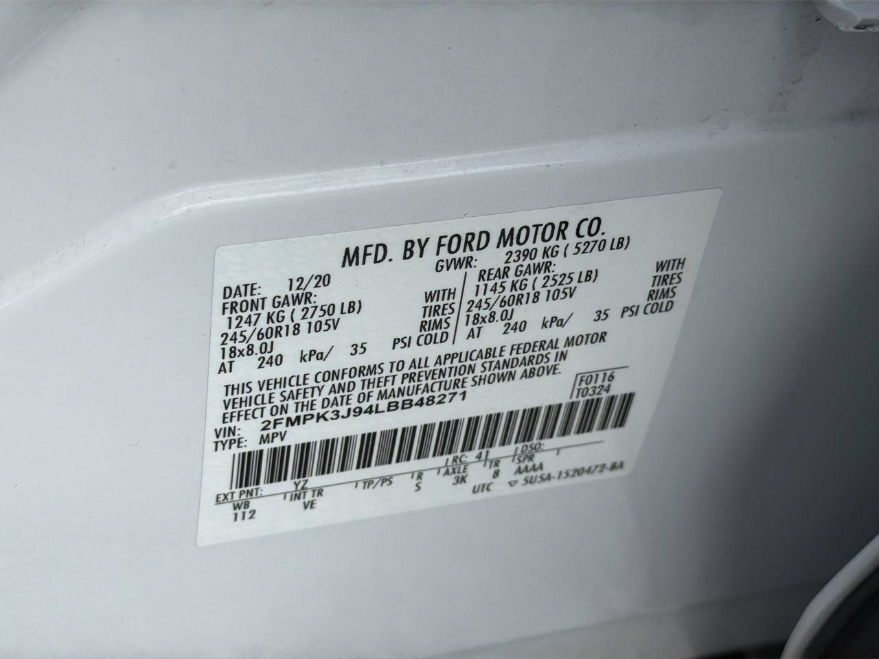 Used 2020 Ford Edge SEL w/ Cargo Accessory Package FWD image 34