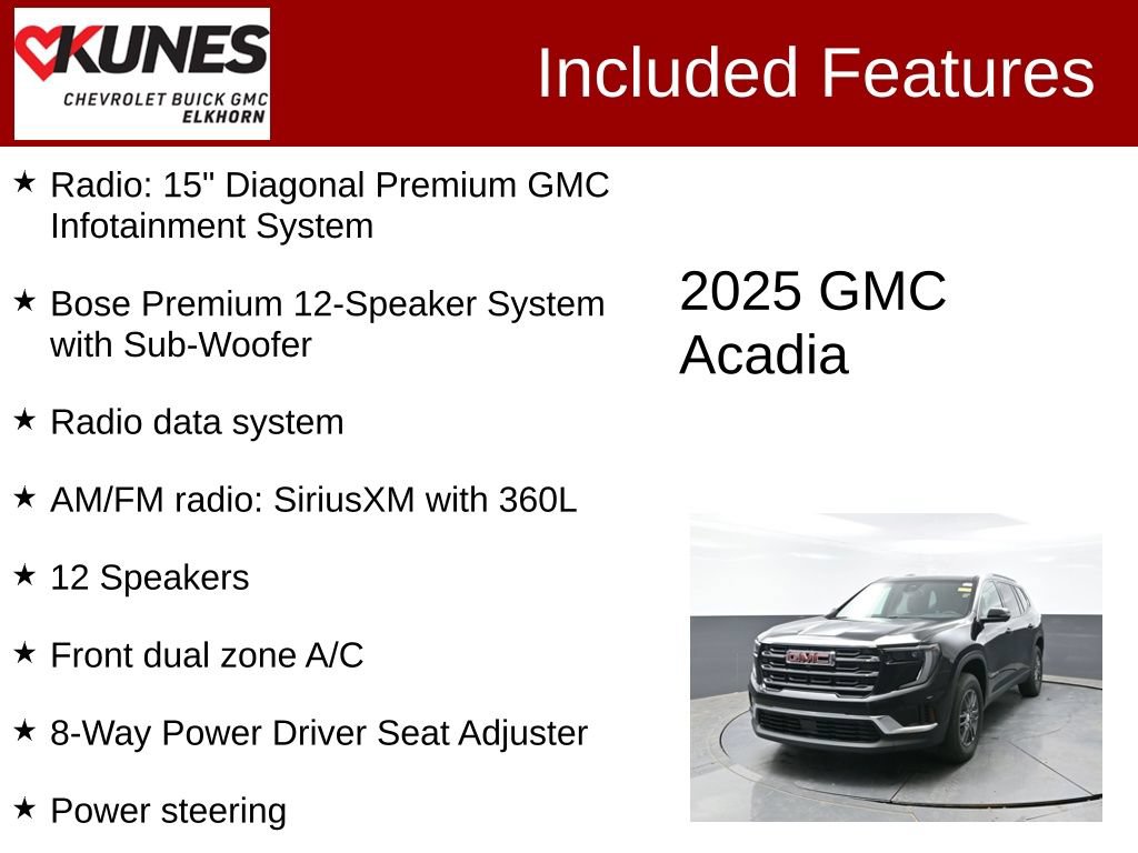 Used 2025 GMC Acadia Elevation FWD image 3
