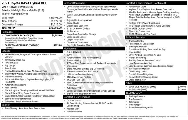 Used 2021 Toyota RAV4 XLE w/ Convenience Package image 30