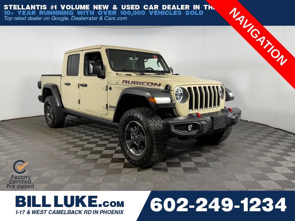Certified 2022 Jeep Gladiator Rubicon w/ LED Lighting Group AWD/4WD image 1