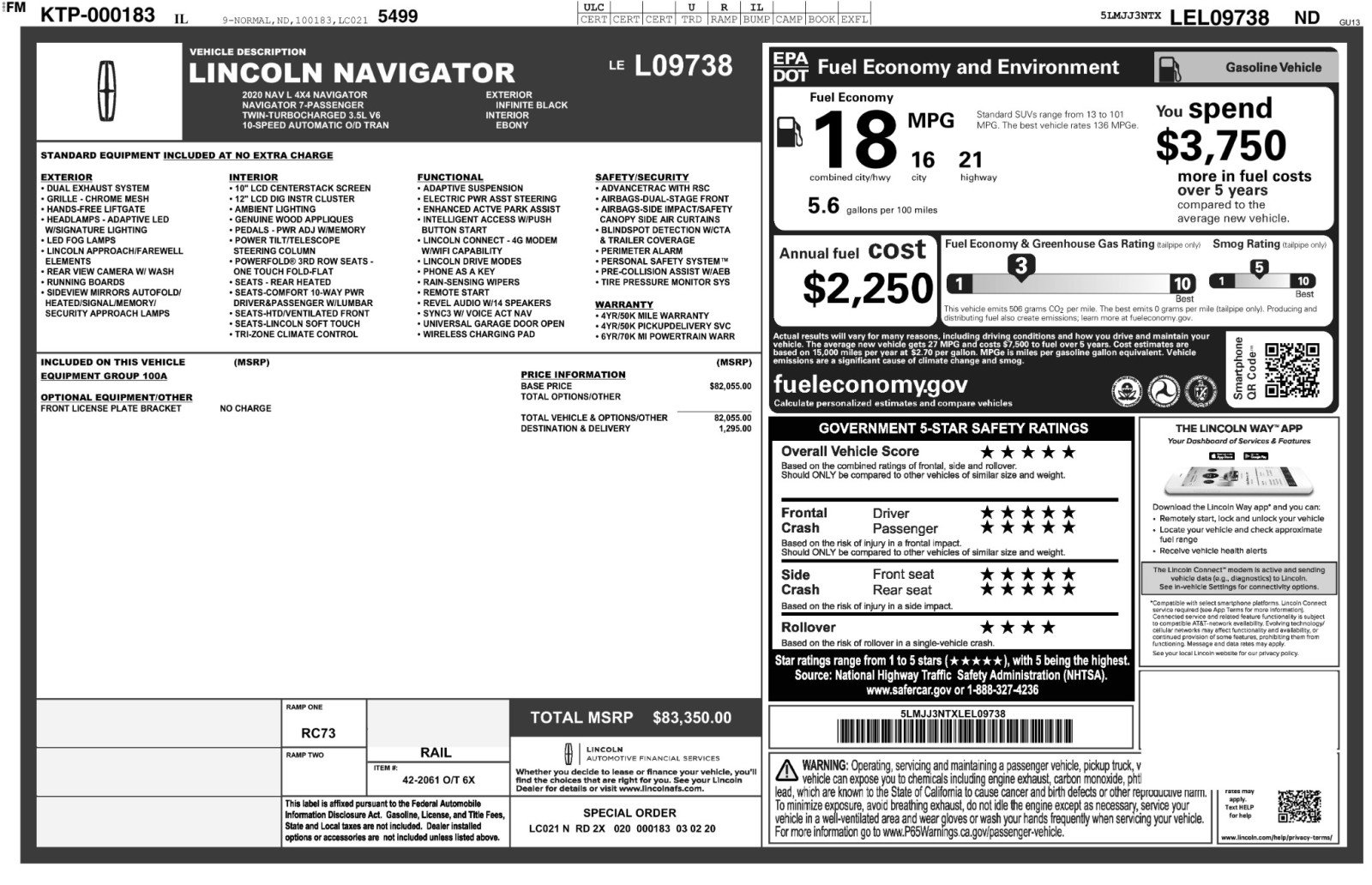 Used 2020 Lincoln Navigator L 4WD image 55