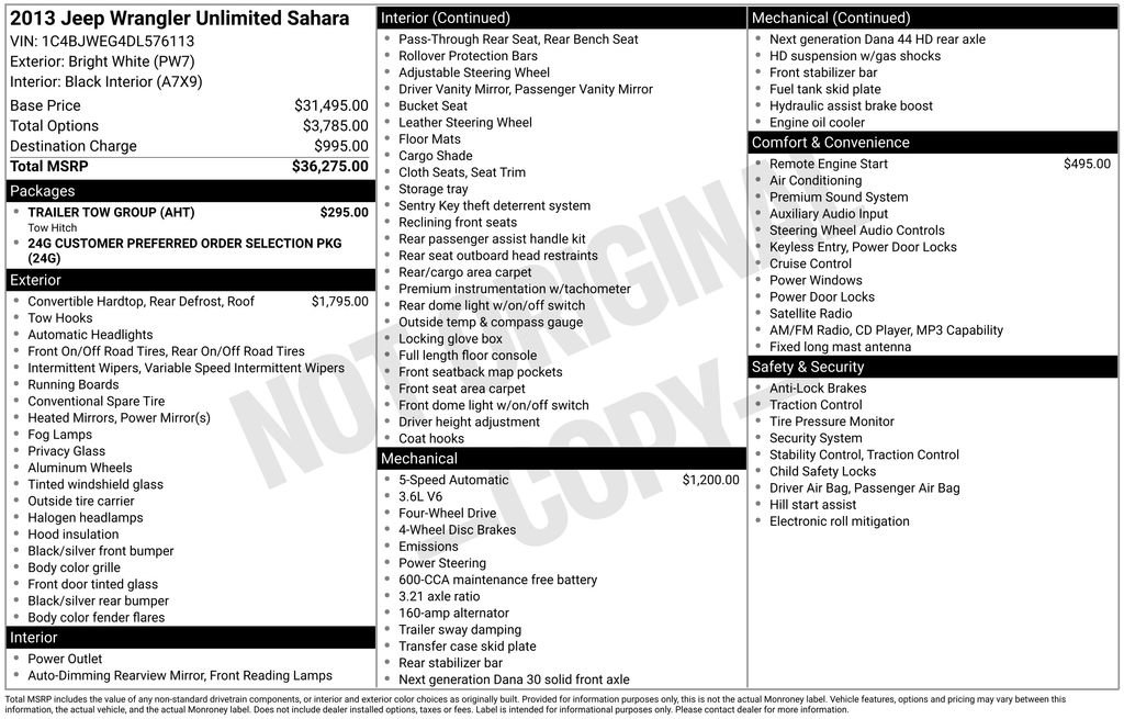 Used 2013 Jeep Wrangler Unlimited Sahara w/ Trailer Tow Group image 6