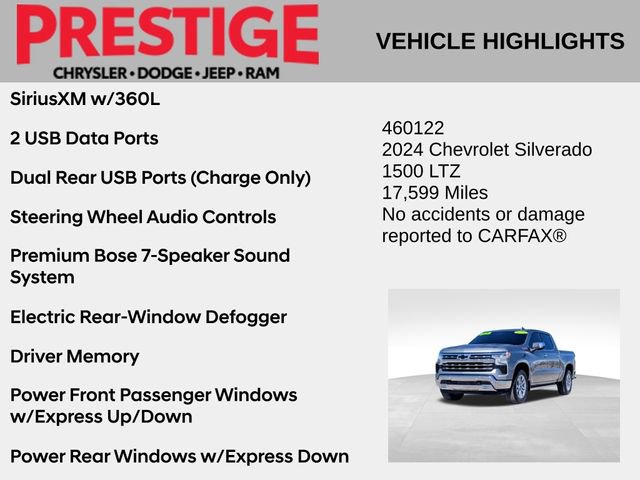 Used 2024 Chevrolet Silverado 1500 LTZ w/ Technology Package image 4