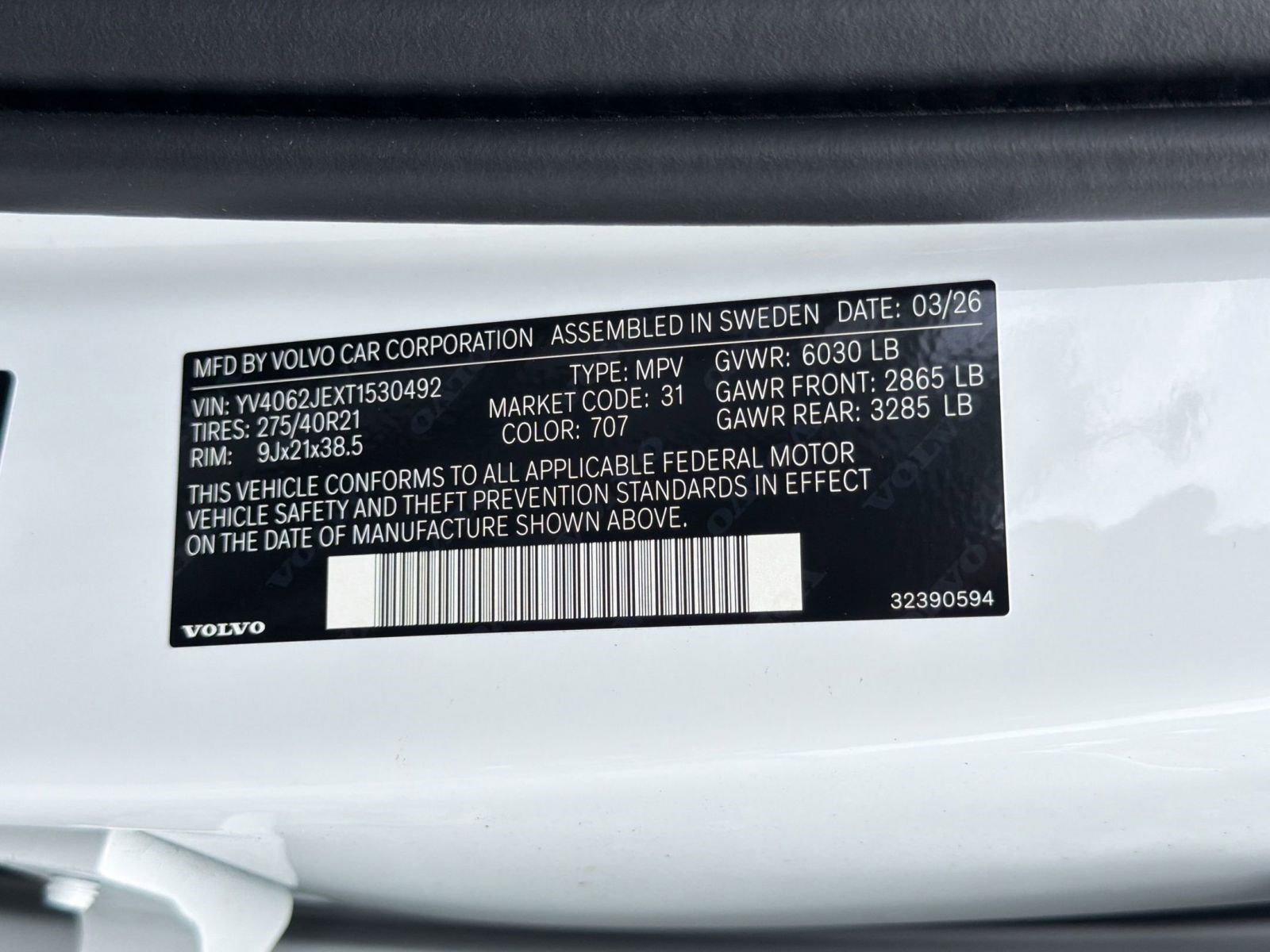 New 2026 Volvo XC90 B6 Plus w/ Protection Package AWD/4WD image 19