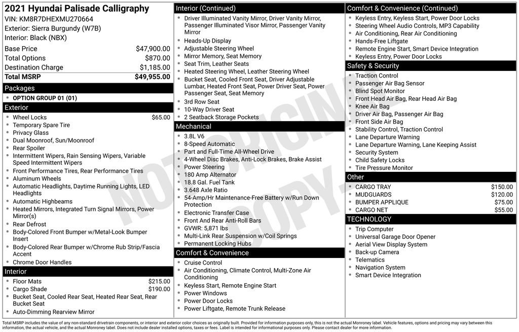 Used 2021 Hyundai Palisade Calligraphy AWD/4WD image 35