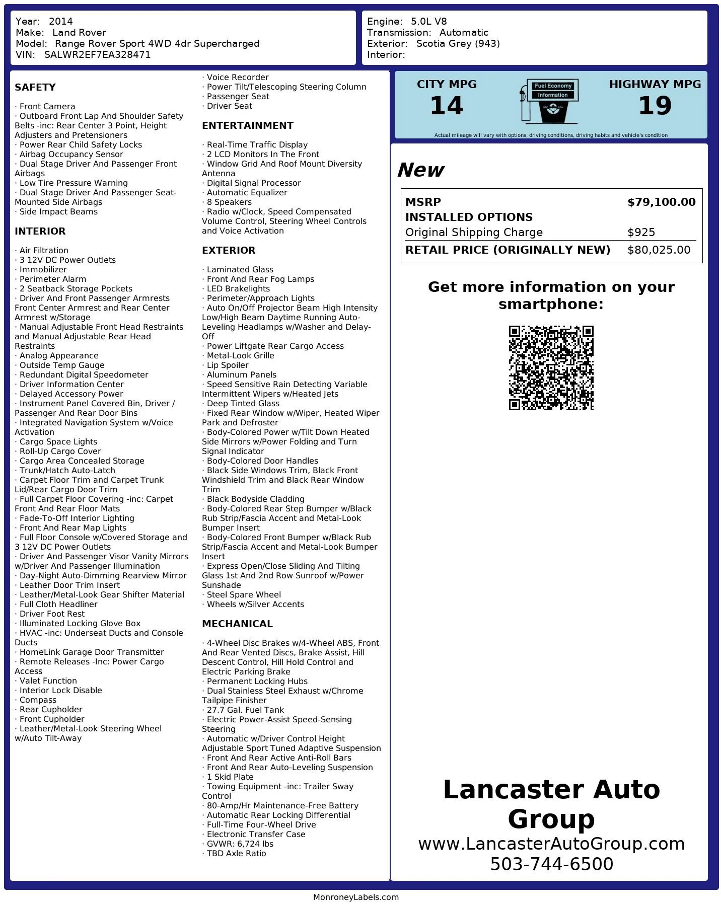 Used 2014 Land Rover Range Rover Sport Supercharged image 2