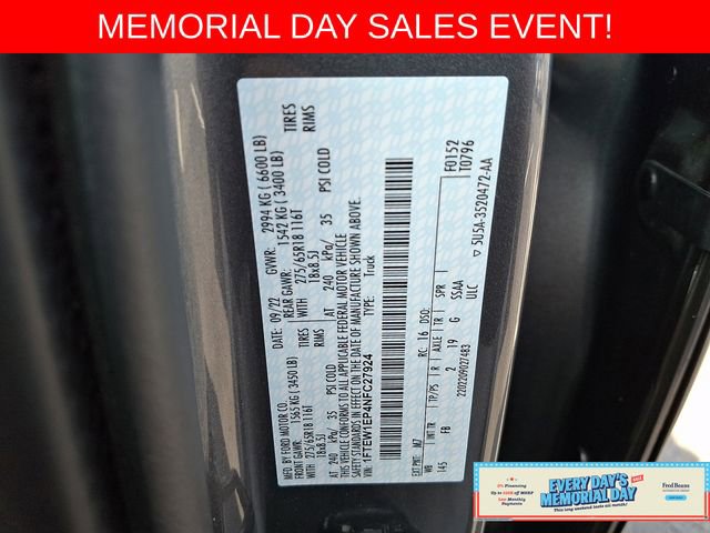 Used 2022 Ford F150 XLT w/ Equipment Group 302A High AWD/4WD image 28