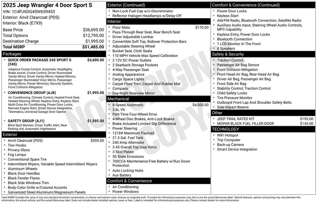 New 2025 Jeep Wrangler Sport S image 6