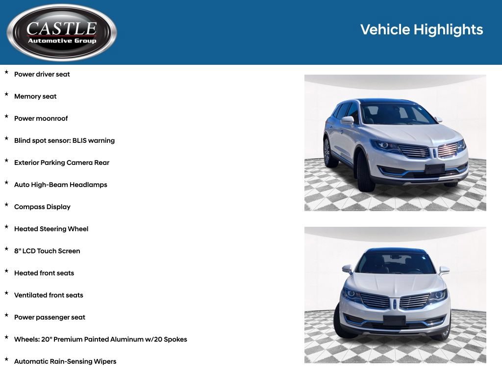 Used 2016 Lincoln MKX Reserve w/ Climate Package AWD/4WD image 8