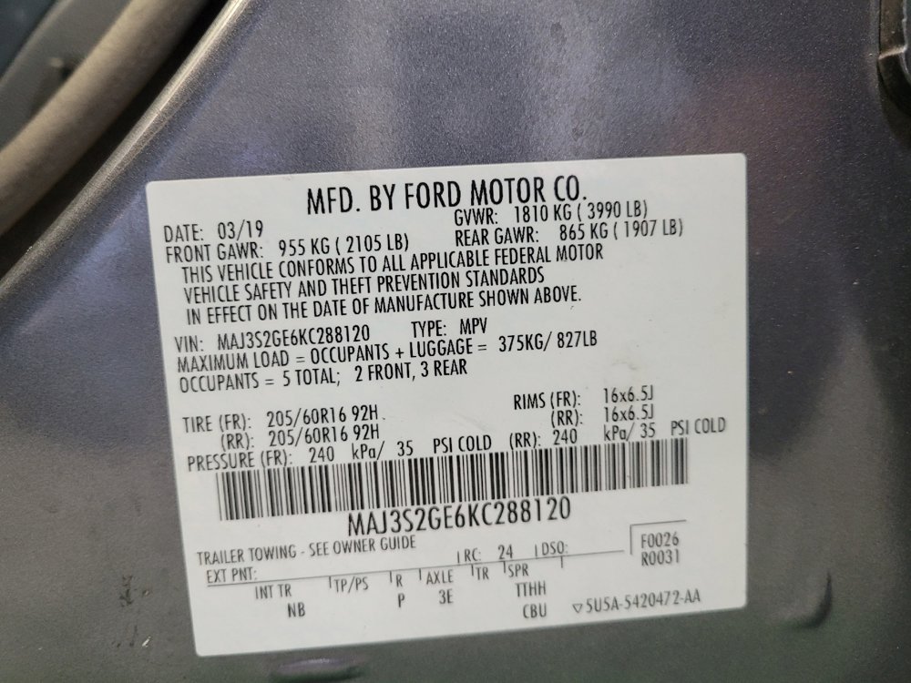 Used 2019 Ford EcoSport SE w/ Interior Protection Package image 33