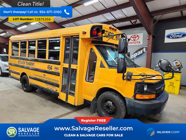Used 2013 Chevrolet Express 3500 Extended w/ School Bus Package RWD image 1
