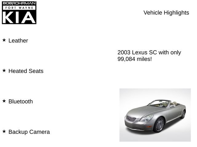 Used 2003 Lexus SC 430 Convertible RWD image 7