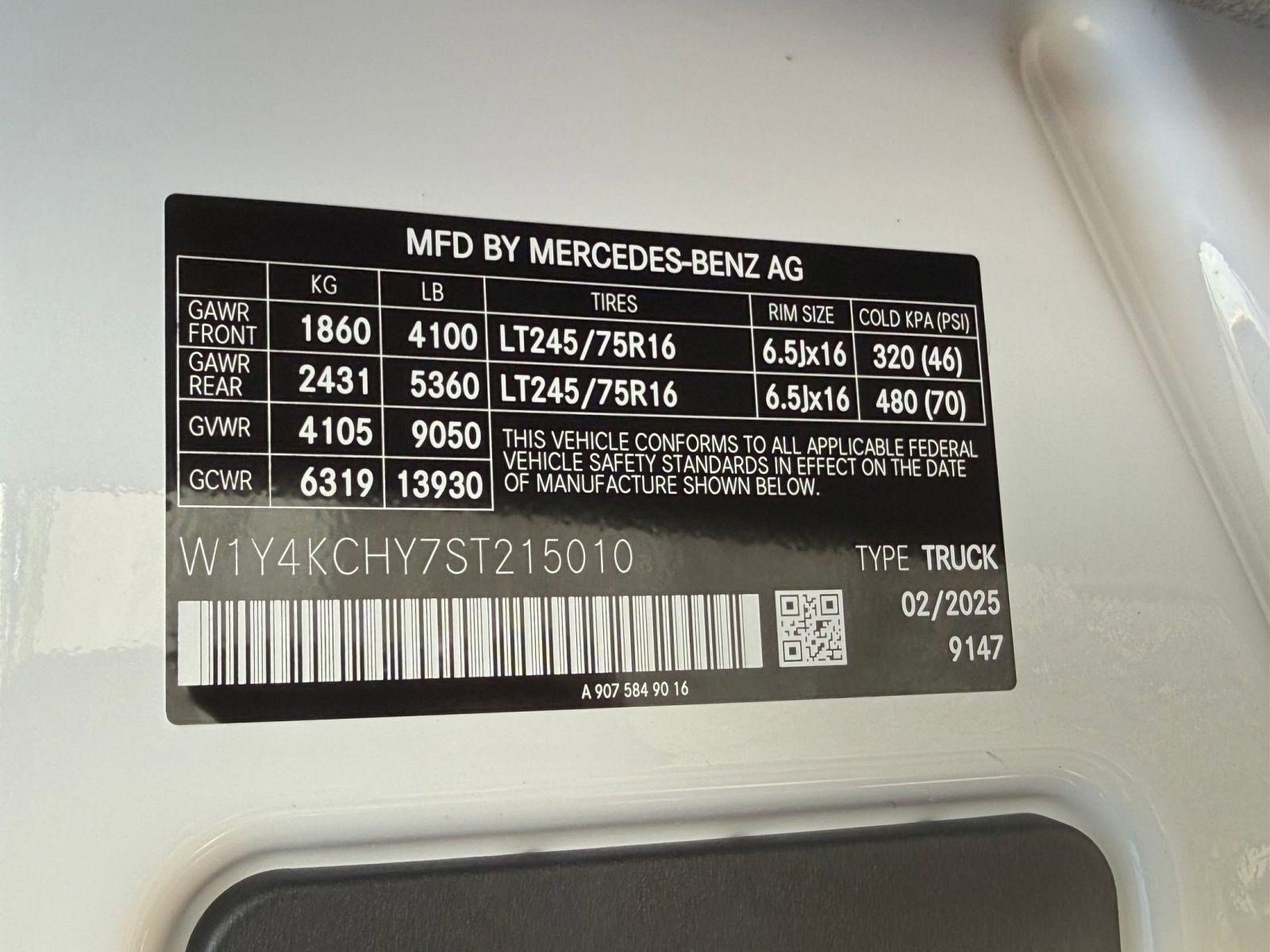 New 2025 Mercedes-Benz Sprinter 2500 image 18