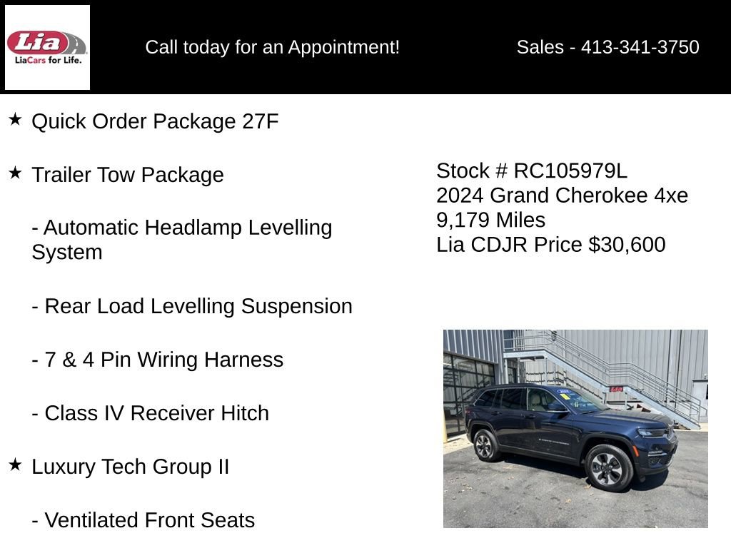 Used 2024 Jeep Grand Cherokee Limited 4xe w/ Luxury Tech Group II AWD/4WD image 6